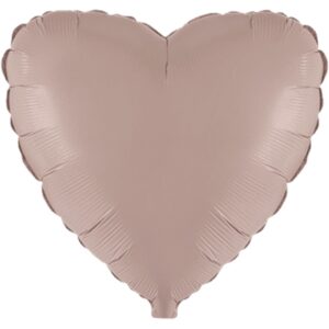 Flexmetal 18 inch Matte Vintage Rose Heart Foil Balloon