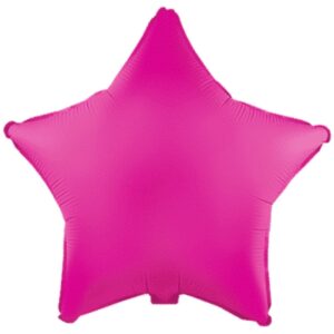 Flexmetal 18 inch Flour Fuchsia Star Foil Balloon