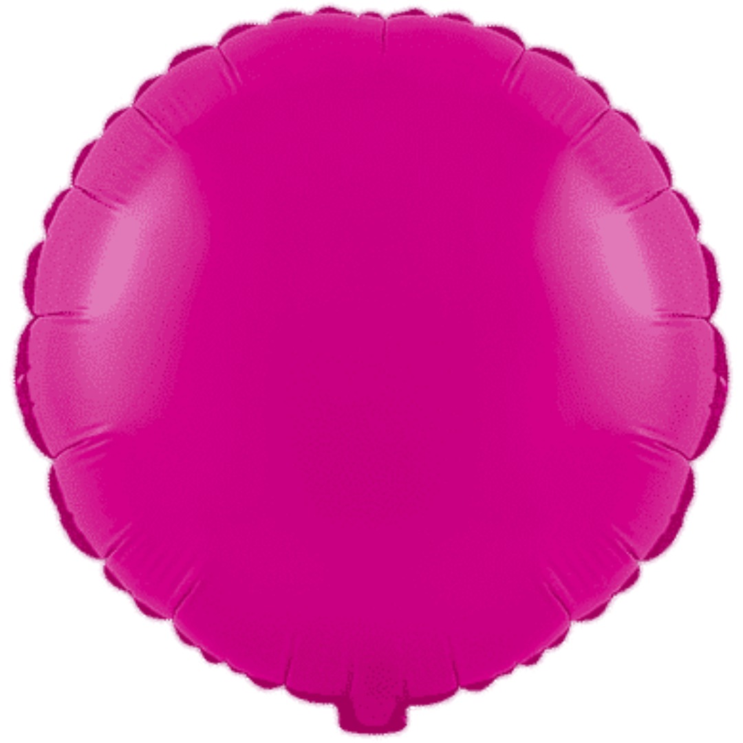 Flexmetal 18 inch Fluor Fuchsia Round Foil Balloon
