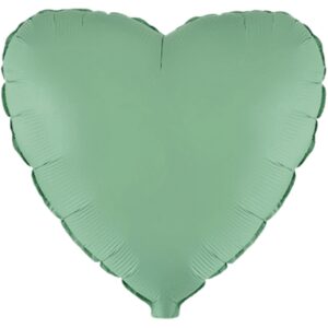 Flexmetal 18 inch Matte Mint Heart Foil Balloon