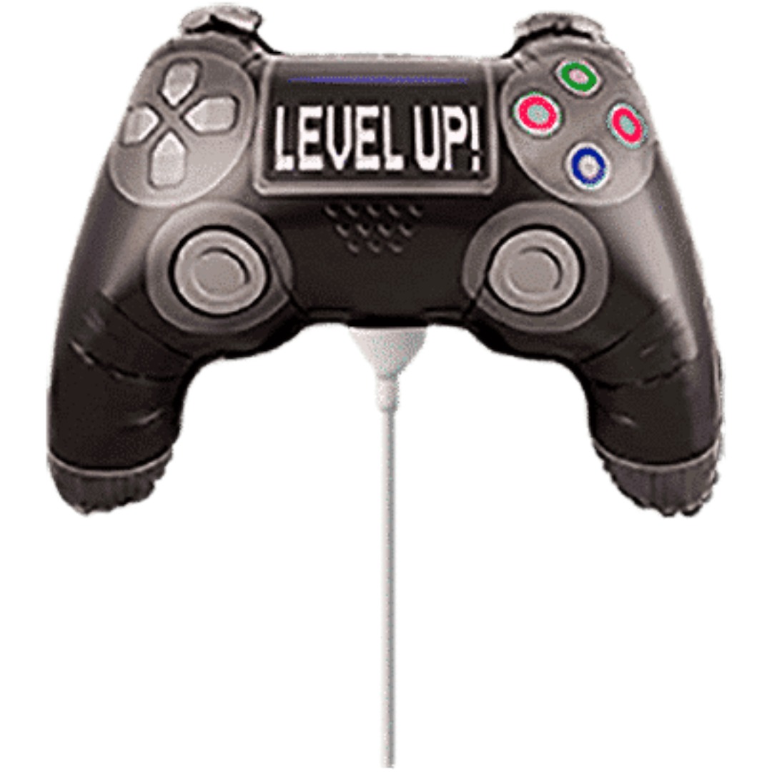 Flexmetal 12 inch Level Up Game Controller Foil Balloon
