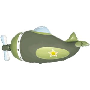 Flexmetal 20 inch Green Airplane Foil Balloon