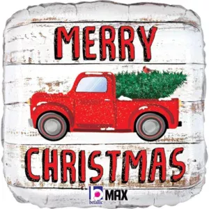 Grabo 18 inch Christmas Tree Truck Square Foil Balloon
