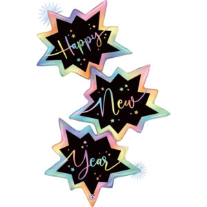 Grabo 41 inch Opal New Year Trio Foil Balloon
