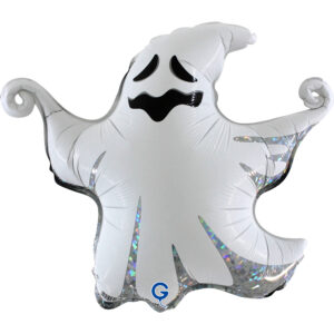 Grabo 17 inch Scary Ghost Linky Holographic Foil Balloon
