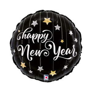 Grabo 18 inch New Year Sparkling Stars Foil Balloon