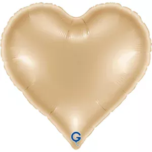 Grabo 18 inch White Gold Sweetie Heart Foil Balloon