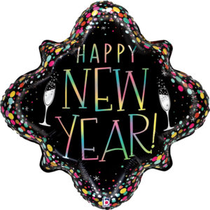 Grabo 24 inch New Year Party Confetti Foil Balloon