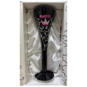 Princess Black Champagne Flute Glass