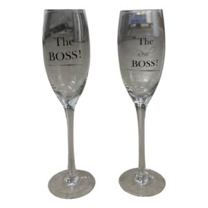 The BOSS & The Real BOSS Champagne Flute Gift Set