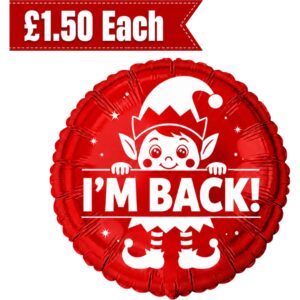 B4U 18 Inch I’m Back Christmas Elf Foil Balloon