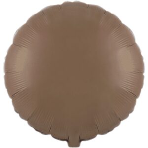 Flexmetal 18 inch Matte Choco Brown Round Foil Balloon