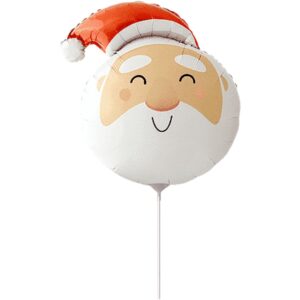 Flexmetal 10 inch Santa Head Mini Foil Balloon