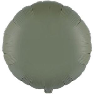 Flexmetal 18 inch Matte Olive Green Round Foil Balloon