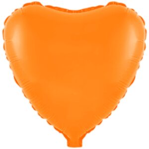 Flexmetal 18 inch Flour Orange Heart Foil Balloon