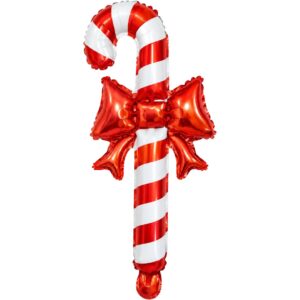 B4U Exclusive 22 inch Red & White Candy Cane With Bow Foil Balloon