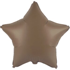 Flexmetal 18 inch Matte Choco Brown Star Foil Balloon