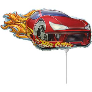 Flexmetal 9 inch Red Hot Cars Mini Foil Balloon