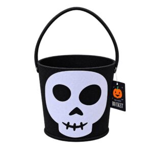 Black Skull Halloween Trick Or Treat Bucket