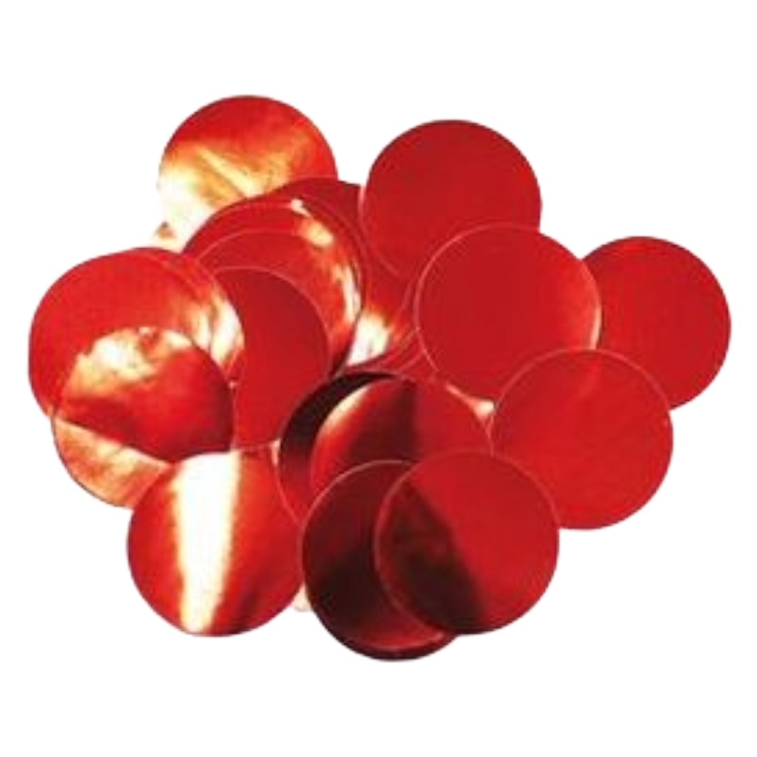 Oaktree Metallic Foil Confetti 10mm x 14g Red