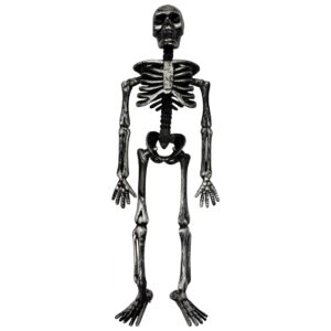 Plastic Skeleton Decoration Silver & Black