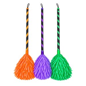 Spooky Assorted Halloween Witch Party Broom (Pack Of 3)