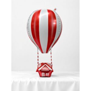 B4U Exclusive 35 inch White & Red Hot Air Foil Balloon