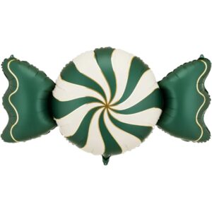 Party Deco 45 inch Green & Beige Candy Foil Balloon