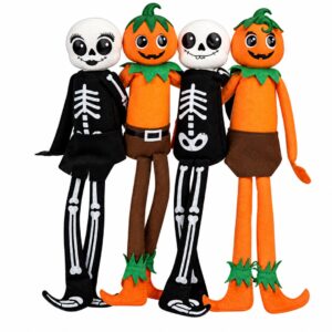 Boo Crew Dolls 12 inch Long Leg Mrs Skelly Boo & Mrs Pumpkin Boo (Case of 12)