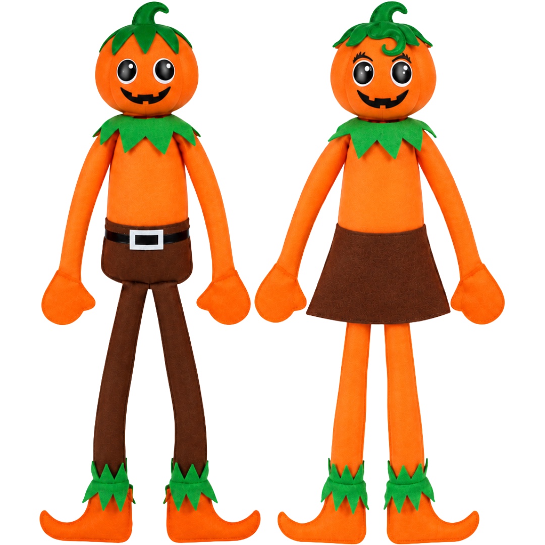 Boo Crew Dolls 12 inch Long Leg The Boo Crew MR & Mrs Pumpkinhead (2pk)