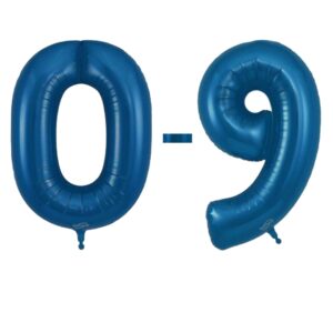 Oaktree 34 inch Metallic Navy Blue Foil Number Balloons