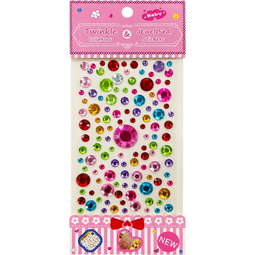 Multicolour Self Adhesive Rhinestone Jewel Stickers