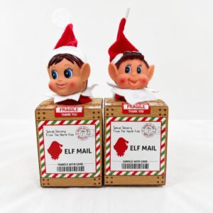 7cm x 9cm Wooden Elf Arrival Boxes (Pack Of 2)