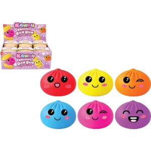 KAWAII 5.5cm Small Neon Squishy Bao Bun Dumpling (24pk)