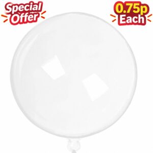 BoBo 24 inch Clear Transparent Balloon (5pk)