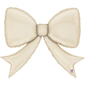 Grabo 41 inch Satin Cream Bow Foil Balloon