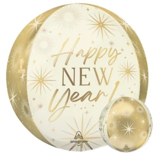 Anagram 16 inch Golden Soiree New Year Orbz Foil Balloon