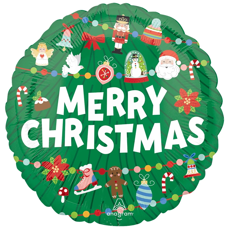 Anagram 18 inch Merry Christmas Timeless Tree Foil Balloon