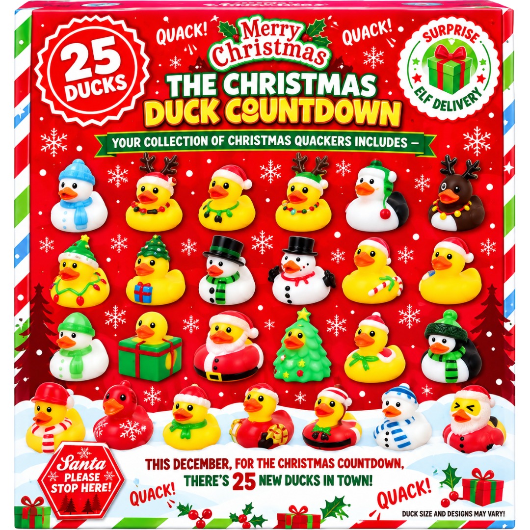 Christmas Duck Countdown Advent Calendar (25 Ducks)