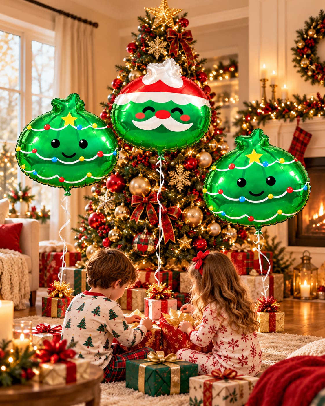 B4U 47.6 x 49.2 cm inch Christmas Dumpling Foil Balloon (Double Sided) (10pk) - Image 2
