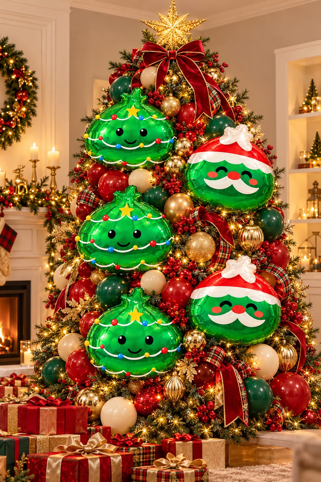 B4U 47.6 x 49.2 cm inch Christmas Dumpling Foil Balloon (Double Sided) (10pk) - Image 3