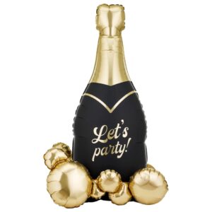 Party Deco 45 inch Standing Bubble Bottle Foil Balloon
