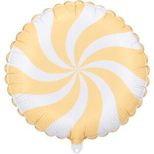 B4U Exclusive 18 inch Matte Cream & White Candy Foil Balloon