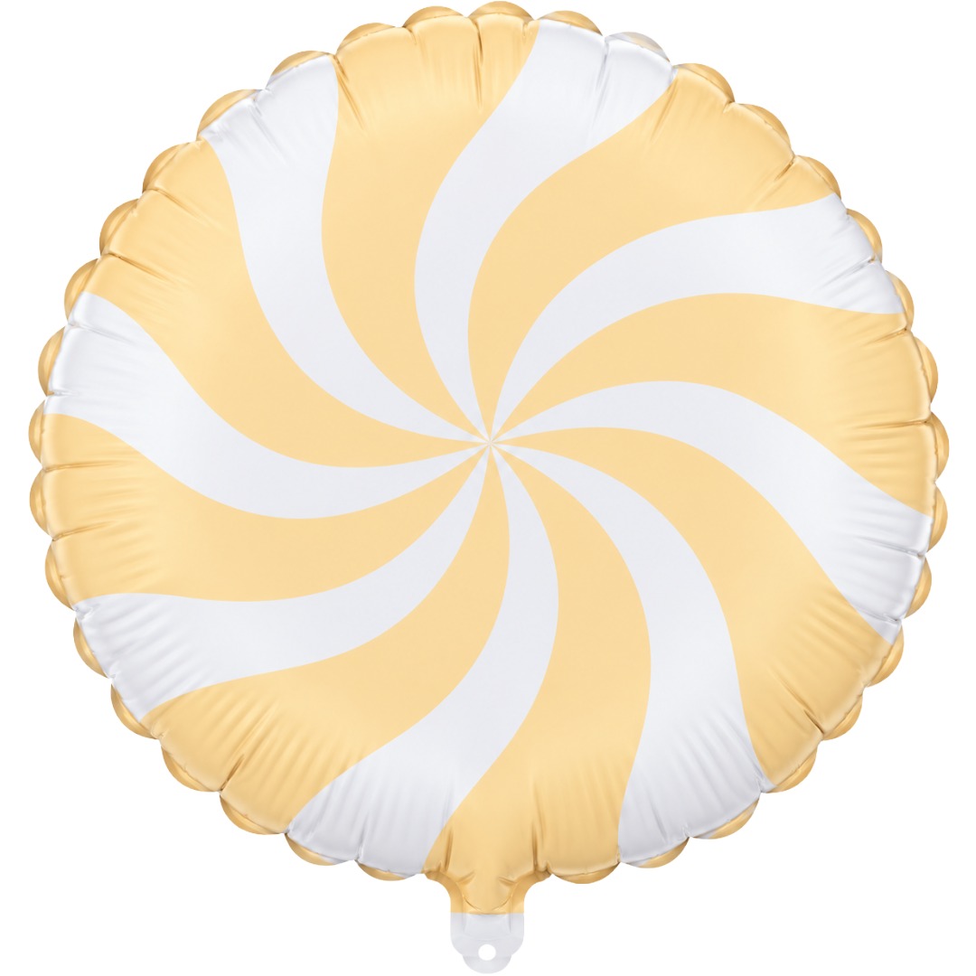 B4U Exclusive 18 inch Matte Cream & White Candy Foil Balloon