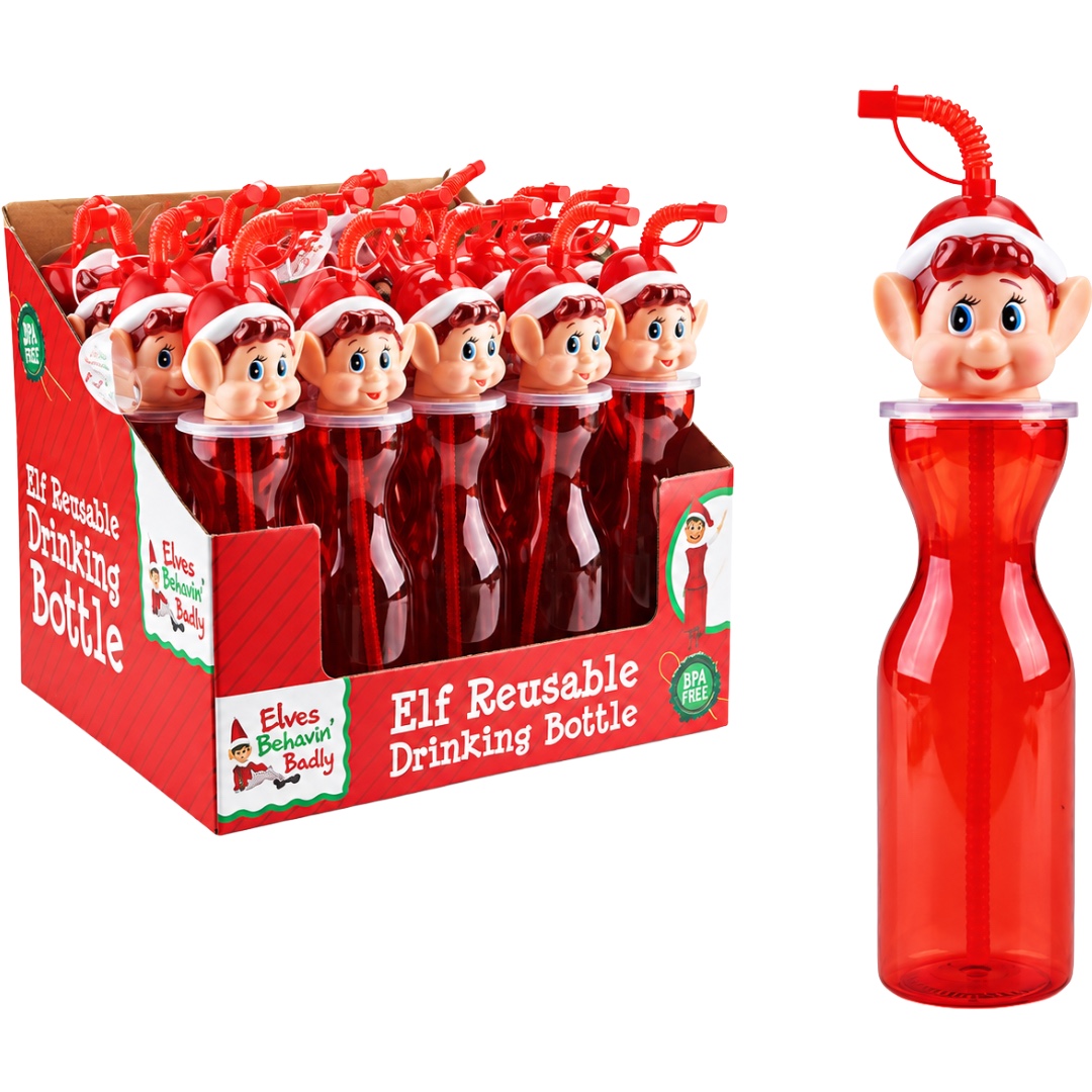 Elf Christmas Reusable Drinking Bottle