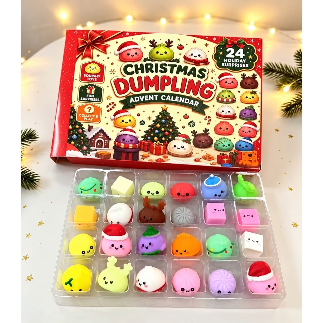 Christmas Dumpling Advent Calendar – Cute Festive Surprise Gift Set (24pk)