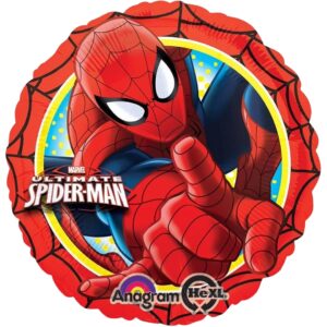 Anagram 18 inch Spiderman Action Round Foil Balloon