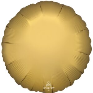 Anagram 18 inch Satin Luxe Gold Round Foil Balloon
