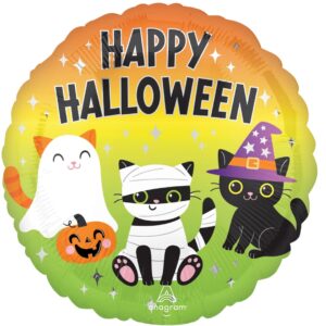 Anagram 18 inch Happy Halloween Purr-Fect Party Foil Balloon