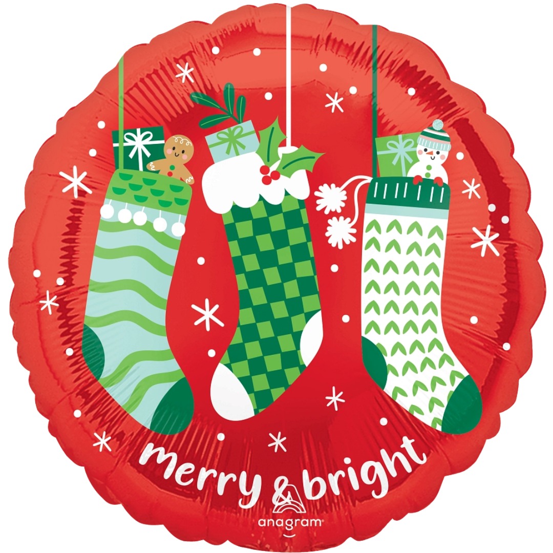 Anagram 18 inch Cozy Cheer Merry Christmas Foil Balloon